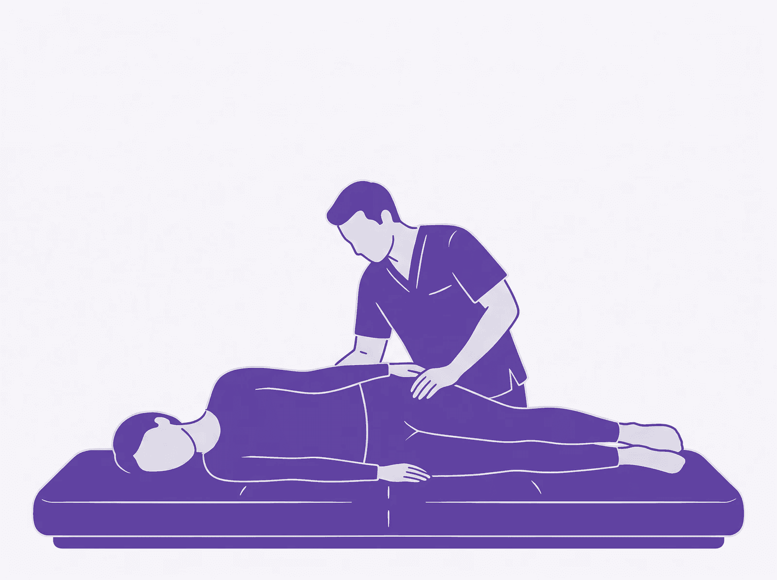 Soft tissue release — editorial illustration of focused myofascial therapy