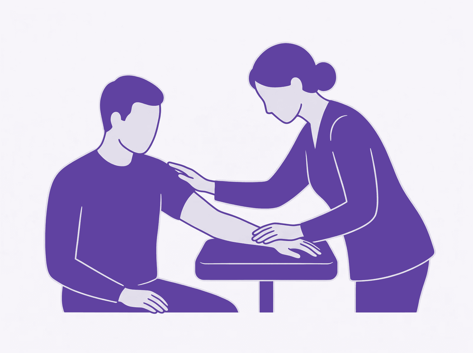 Manual lymph drainage therapy illustration